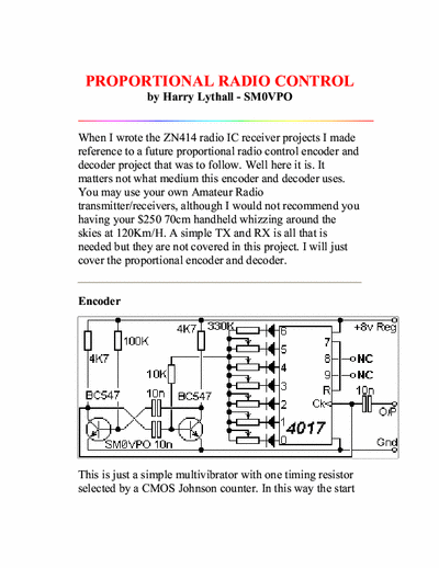   Proportional radio control